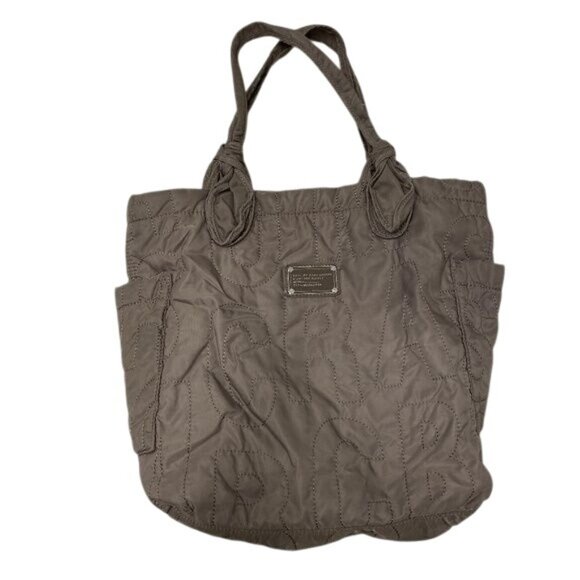 Marc Jacobs Pretty Nylon Tate Tote Quartz Grey Quilted Bag - Picture 3 of 9